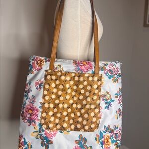Matilda Jane Floral Tote Bag with Tan Accents